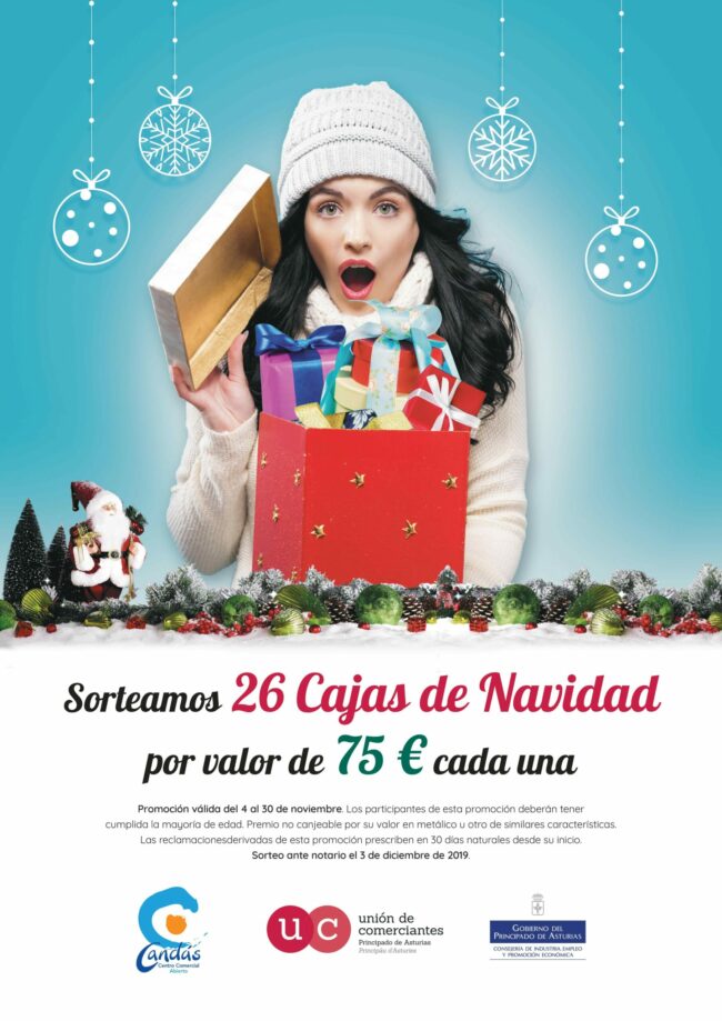 cartel sorteo cajas navidad