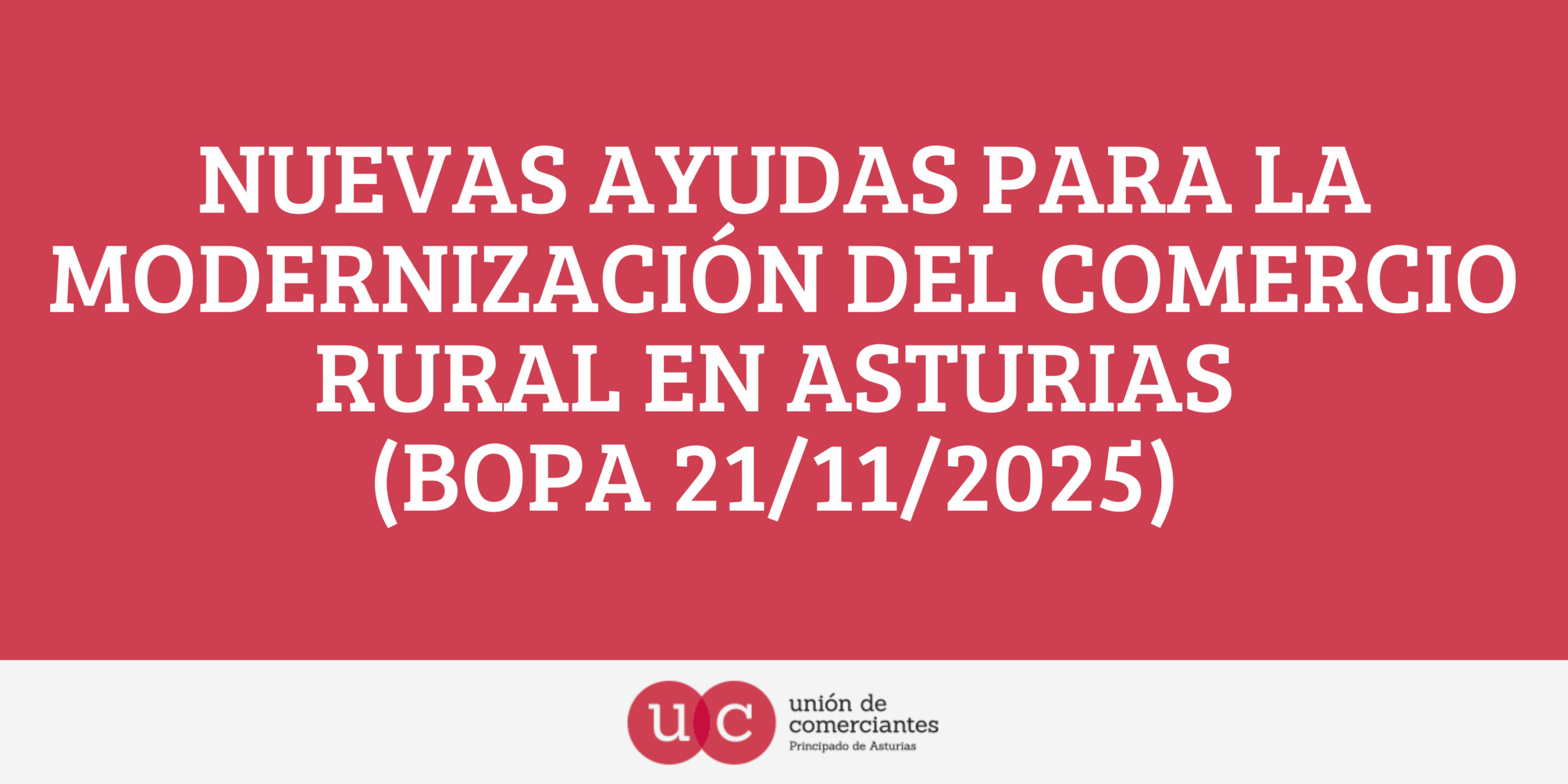 Nuevas ayudas para la modernización del comercio rural en Asturias (BOPA 21/11/2025)