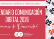 Calendario de Comunicación Digital 2026 para el comercio de proximidad con fechas clave para comercio local y redes sociales en Asturias.