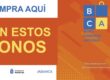 Cartel de la campaña Bono Comercio Asturias 2026 con el mensaje Compra aquí con estos bonos
