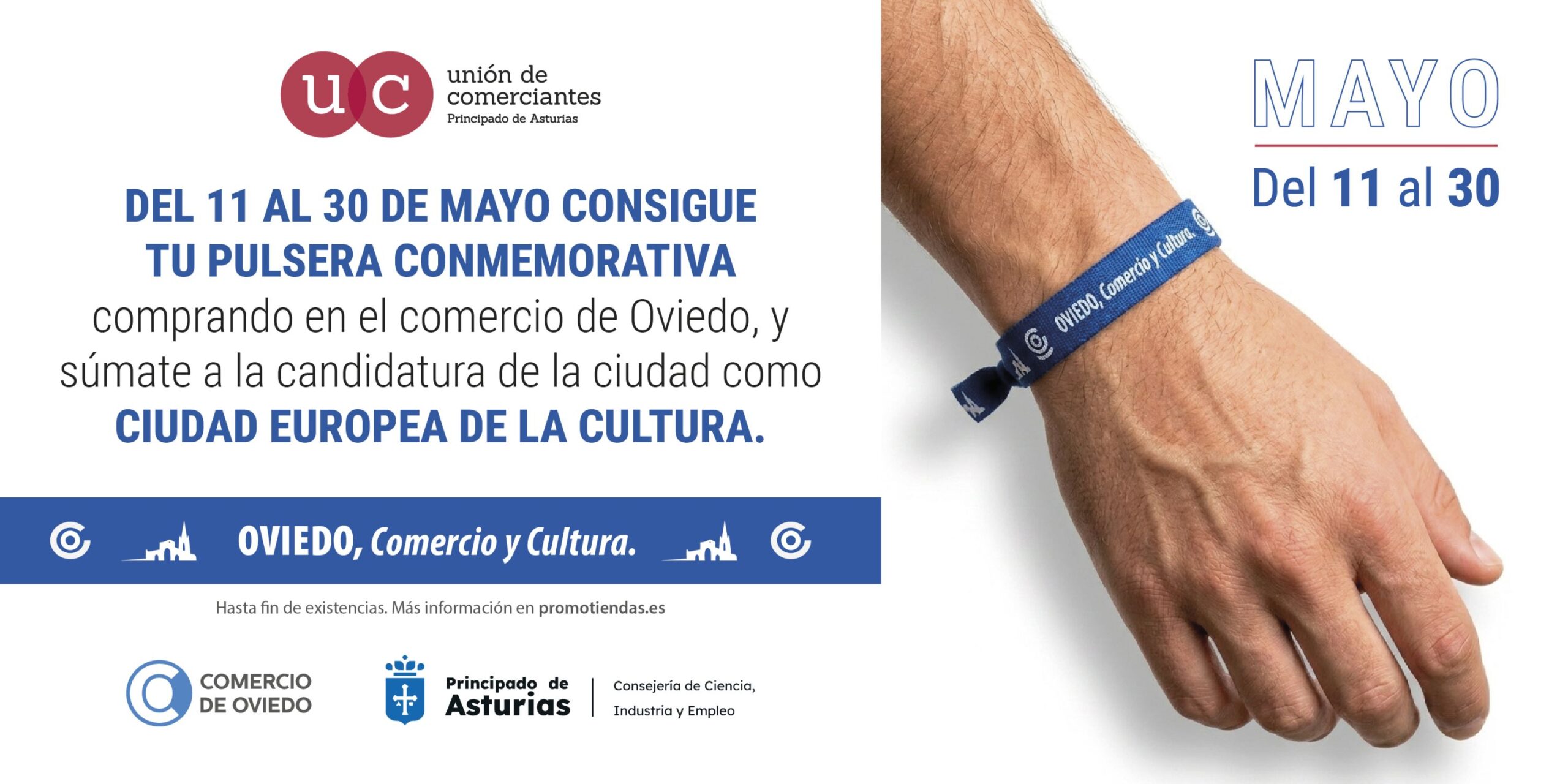 Pulsera conmemorativa Oviedo, Comercio y Cultura de la campaña del comercio local de Oviedo.